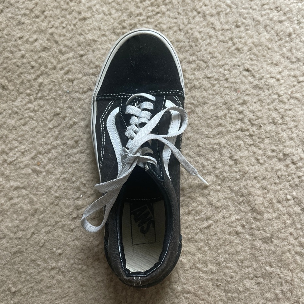Vans Classic Black and White Lace-Up Shoe